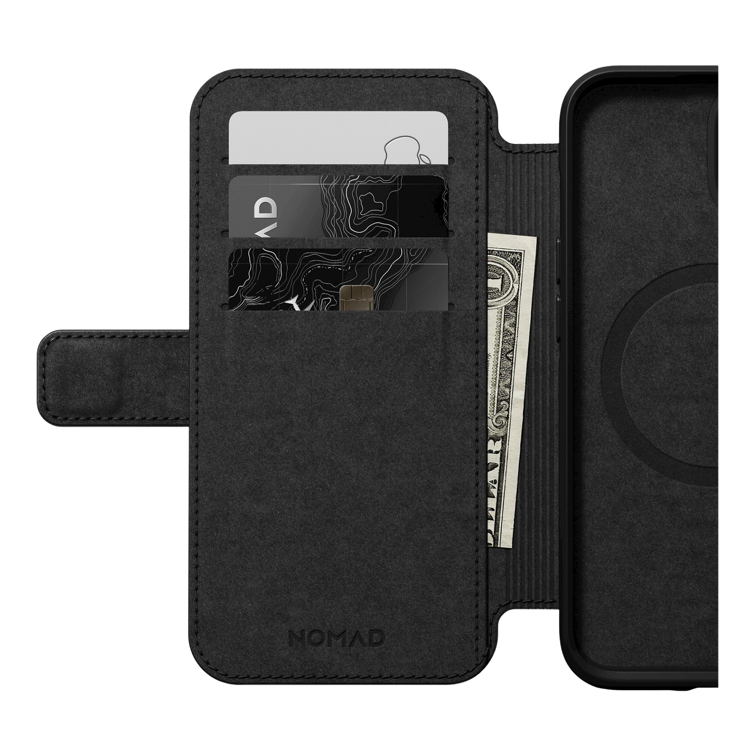 Nomad Modern Leather Folio for iPhone 14 Plus - Black