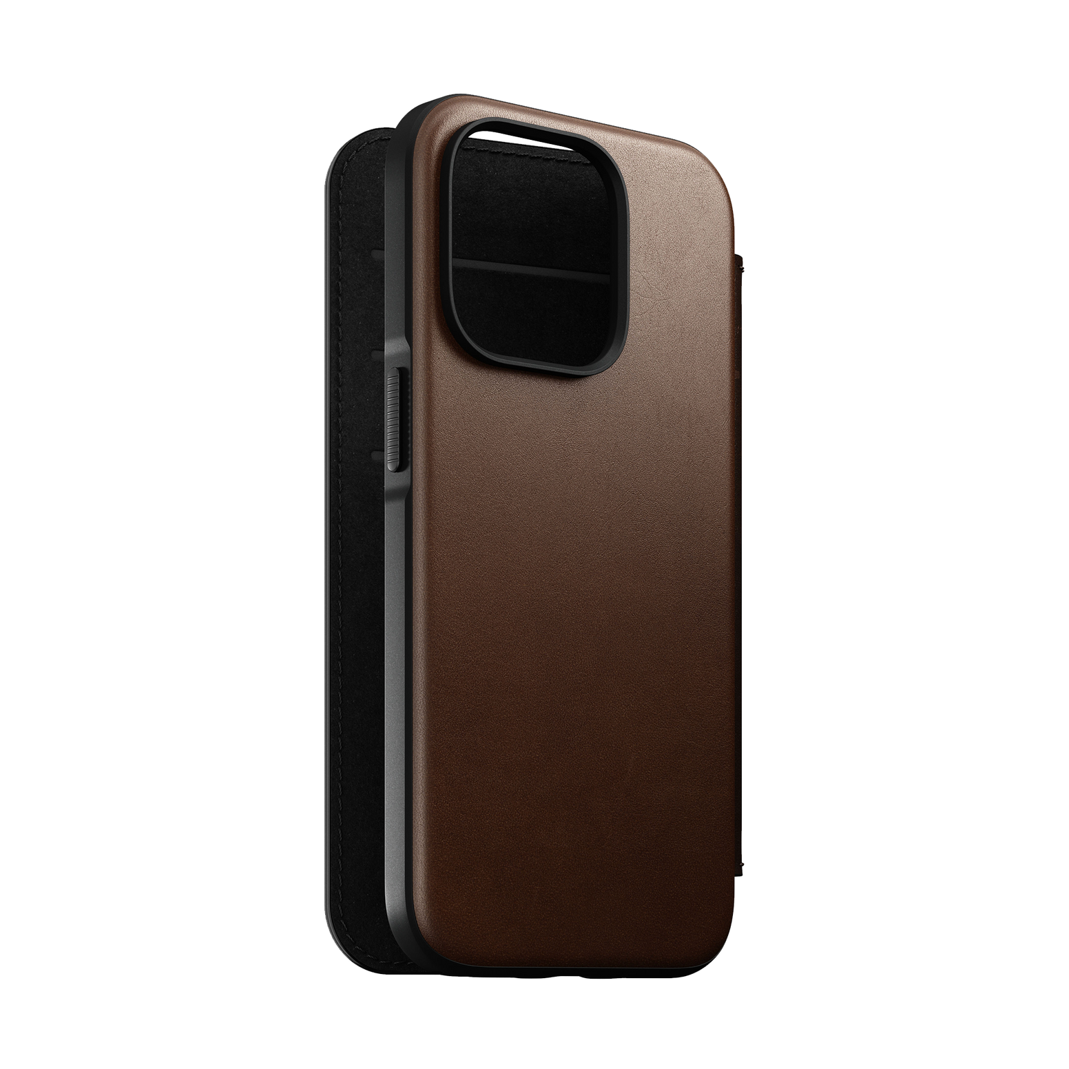Nomad Modern Leather Folio for iPhone 14 Pro - Rustic Brown - Discontinued
