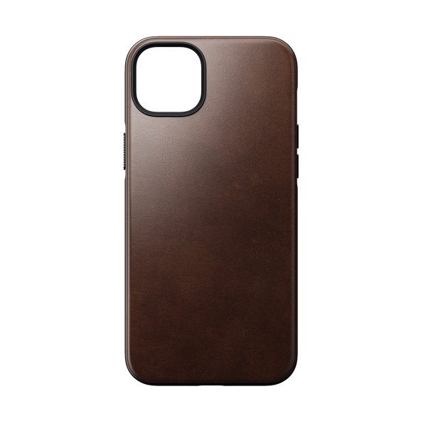 Nomad Modern Case with Horween Leather for iPhone 14 Plus - Rustic Brown