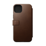 Nomad Modern Leather Folio for iPhone 14 Plus - Rustic Brown