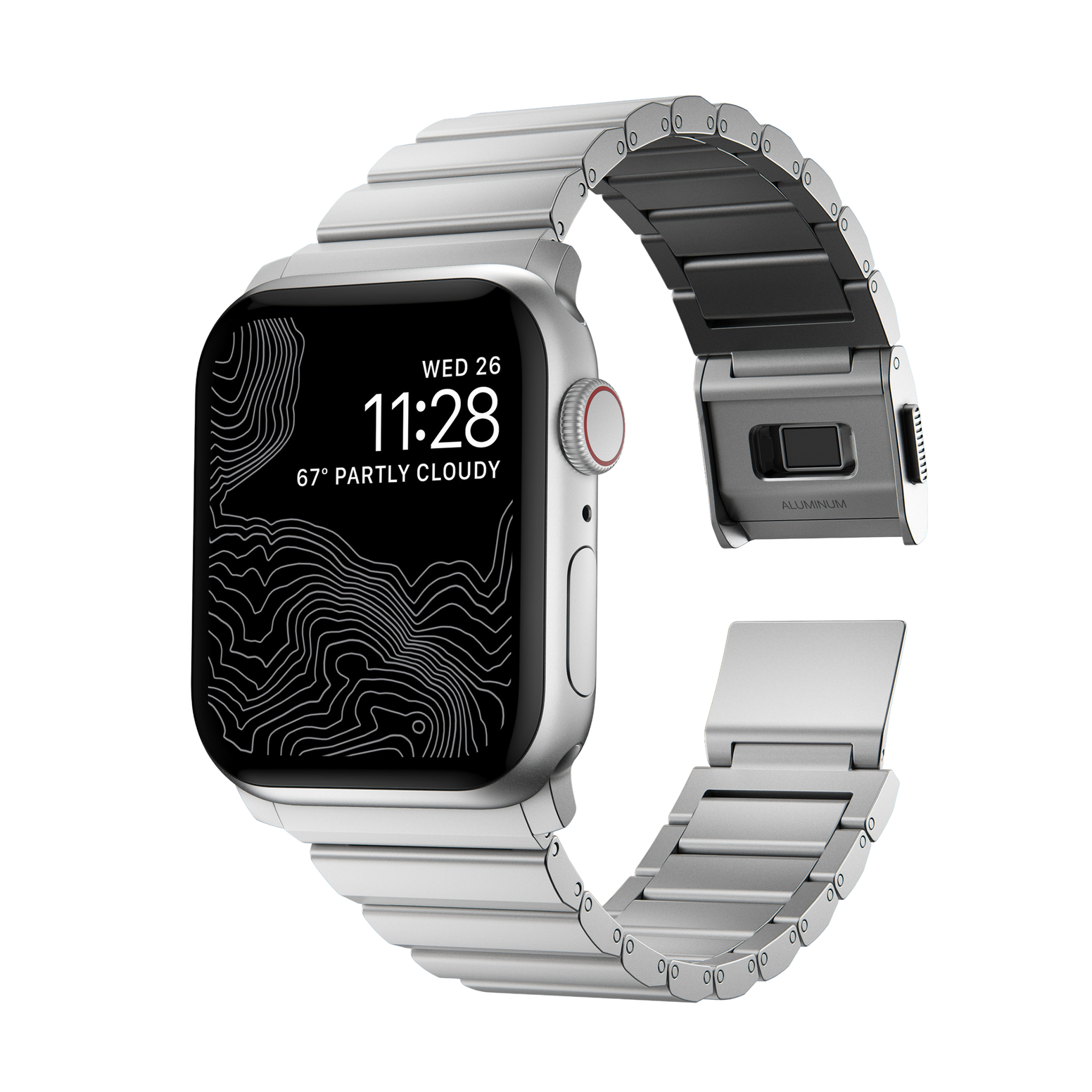 Nomad Aluminium Band - 45/49mm - Silver