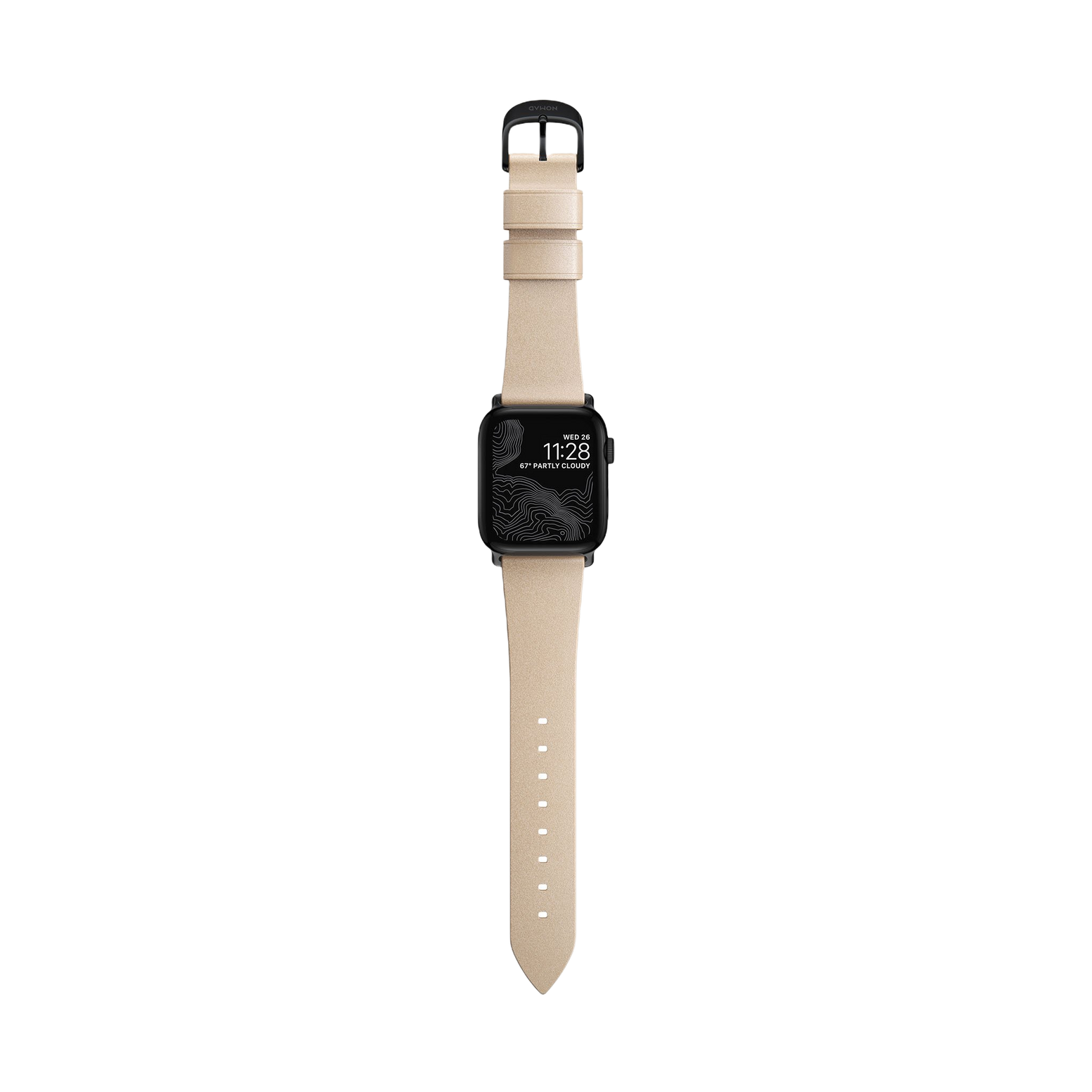 Nomad Modern Slim Leather Strap for Apple Watch - 40/41mm - Natural/Black - Discontinued