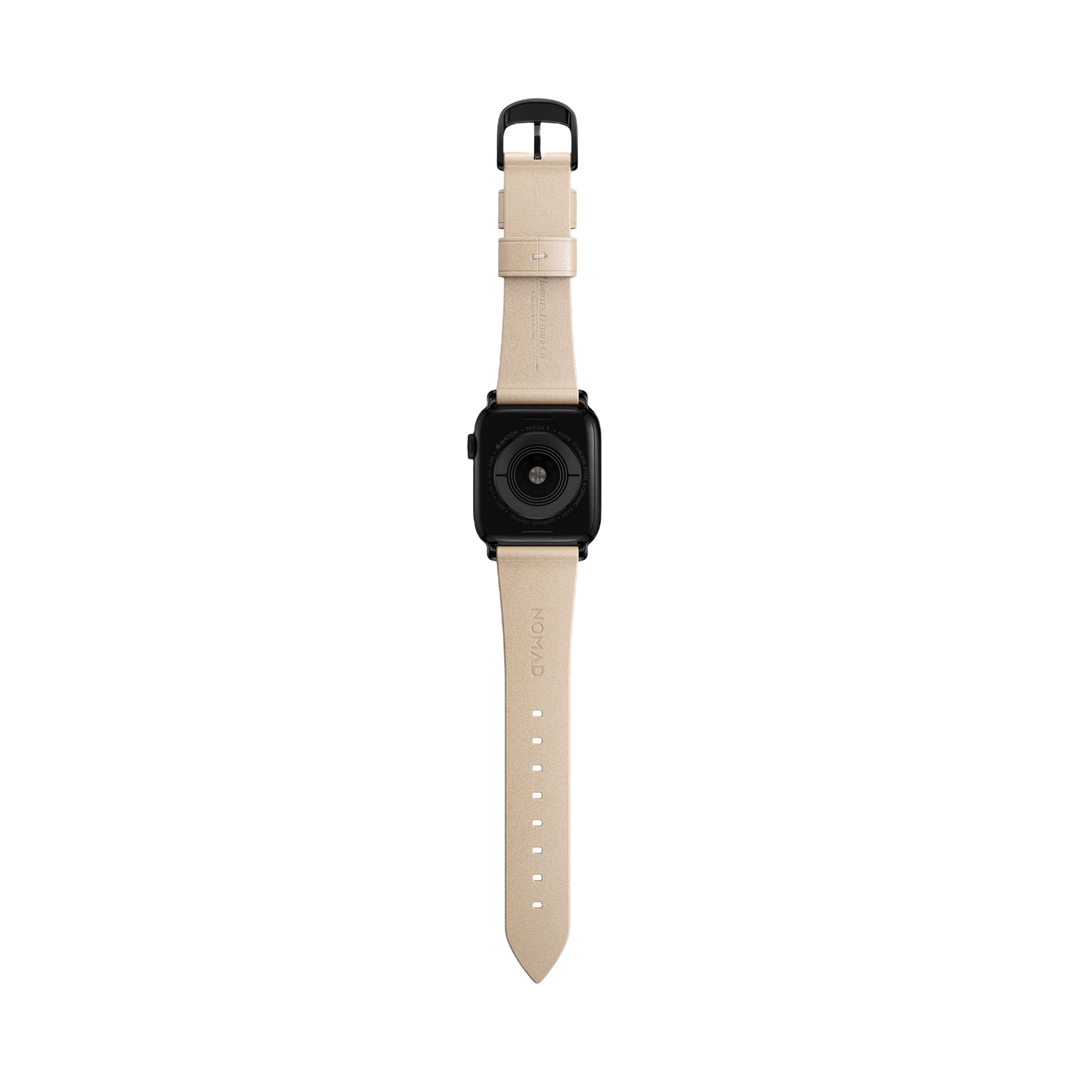 Nomad Modern Slim Leather Strap for Apple Watch - 40/41mm - Natural/Black - Discontinued