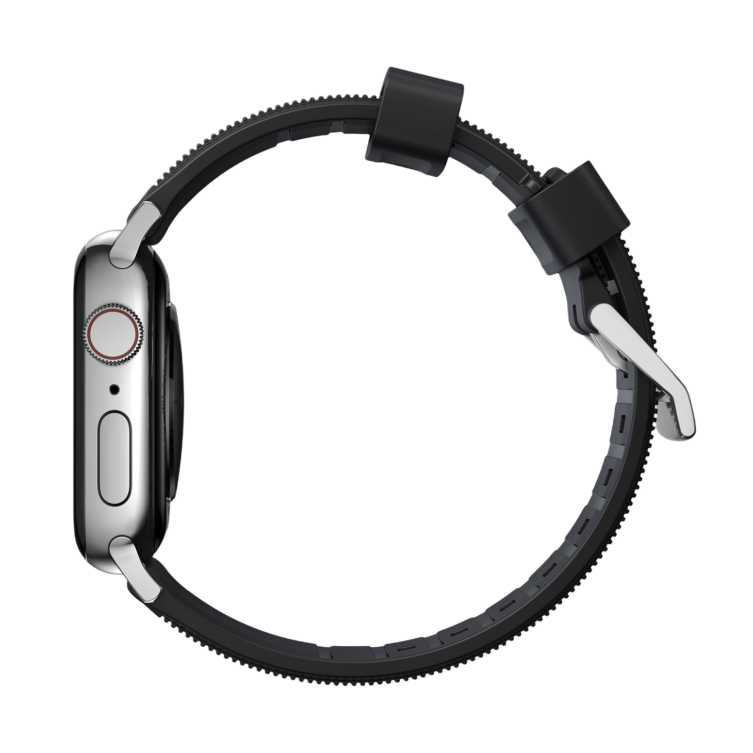 Nomad Rugged Band - 40/41mm - Black - Silver Hardware - Discontinued
