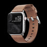 Nomad Modern Silm Leather Strap for Apple Watch - 40/41mm - Natural/Silver - Discontinued