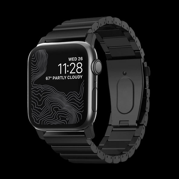 Nomad Steel Strap for Apple Watch - 45/49mm - Black - Discontinued