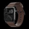 Nomad Modern Band with Horween Leather - 45/49mm - Brown - Black Hardware