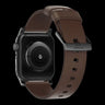 Nomad Modern Band with Horween Leather - 45/49mm - Brown - Black Hardware