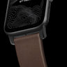 Nomad Modern Band with Horween Leather - 45/49mm - Brown - Black Hardware