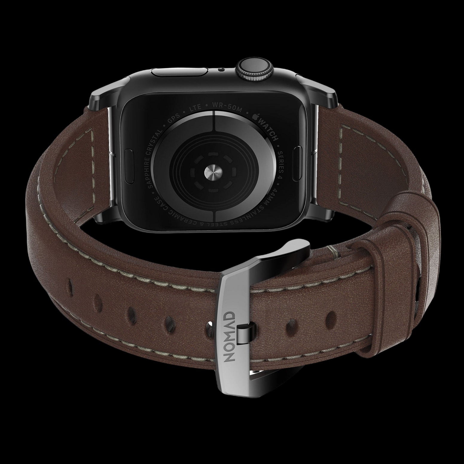 Nomad Traditional Band - 45/49mm - Brown - Black Hardware