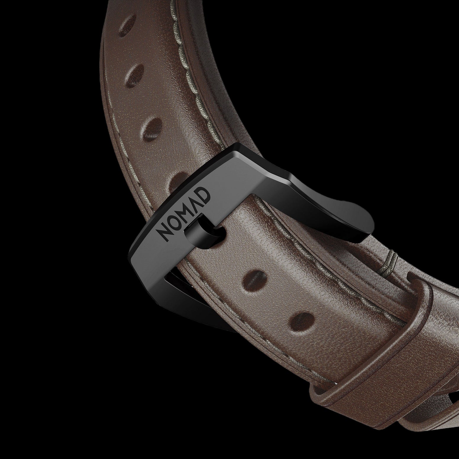 Nomad Traditional Band - 45/49mm - Brown - Black Hardware