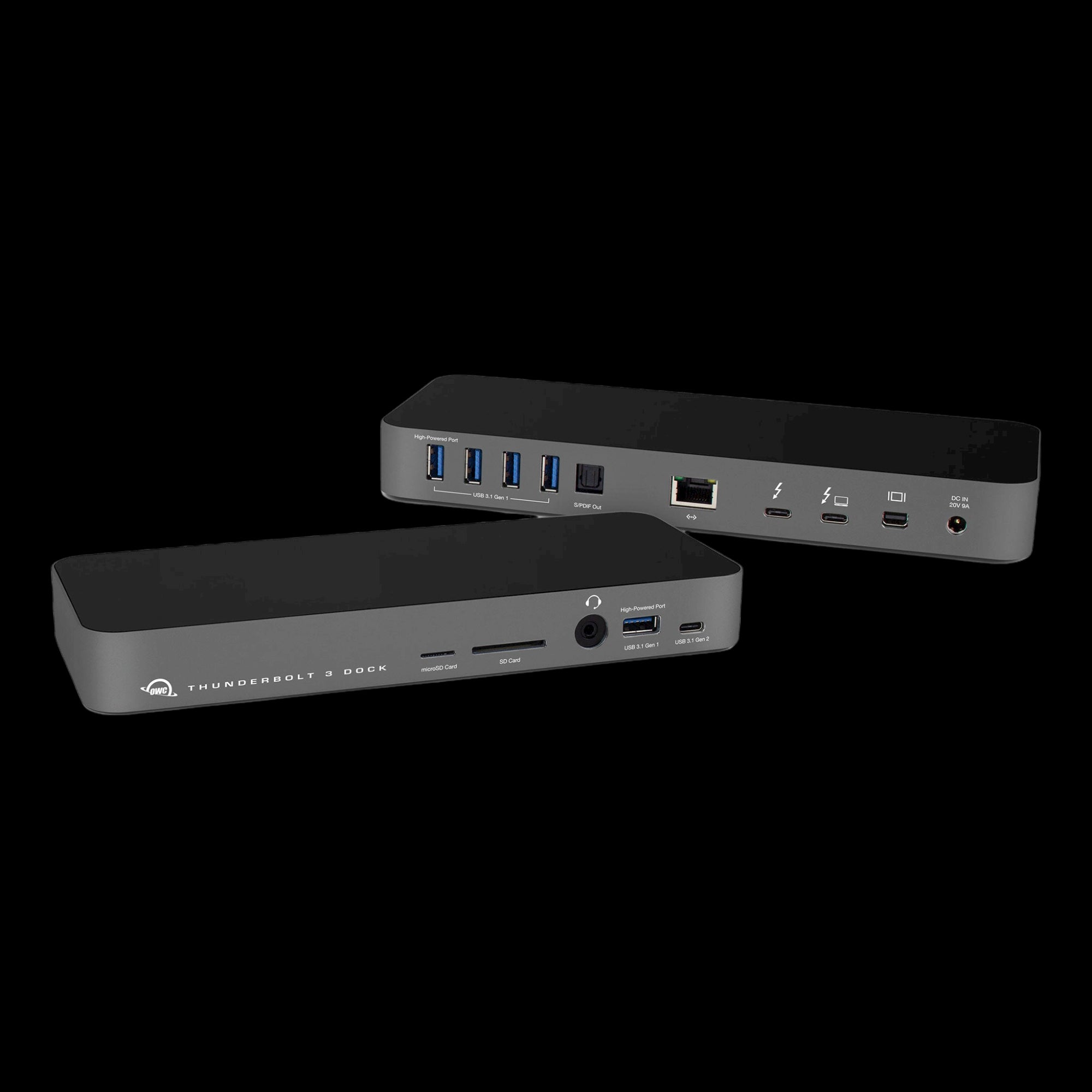 OWC Thunderbolt 3 Dock (14 Ports) with UK Plug - Space Grey | Megamac