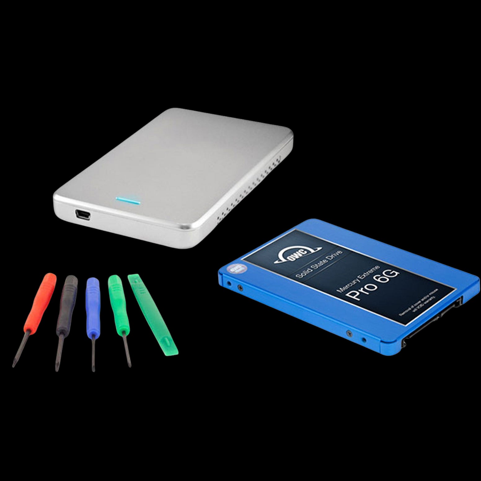 OWC 1TB Mercury Extreme 6G 2.5" SSD, Express Enclosure & Toolkit DIY Upgrade Bundle