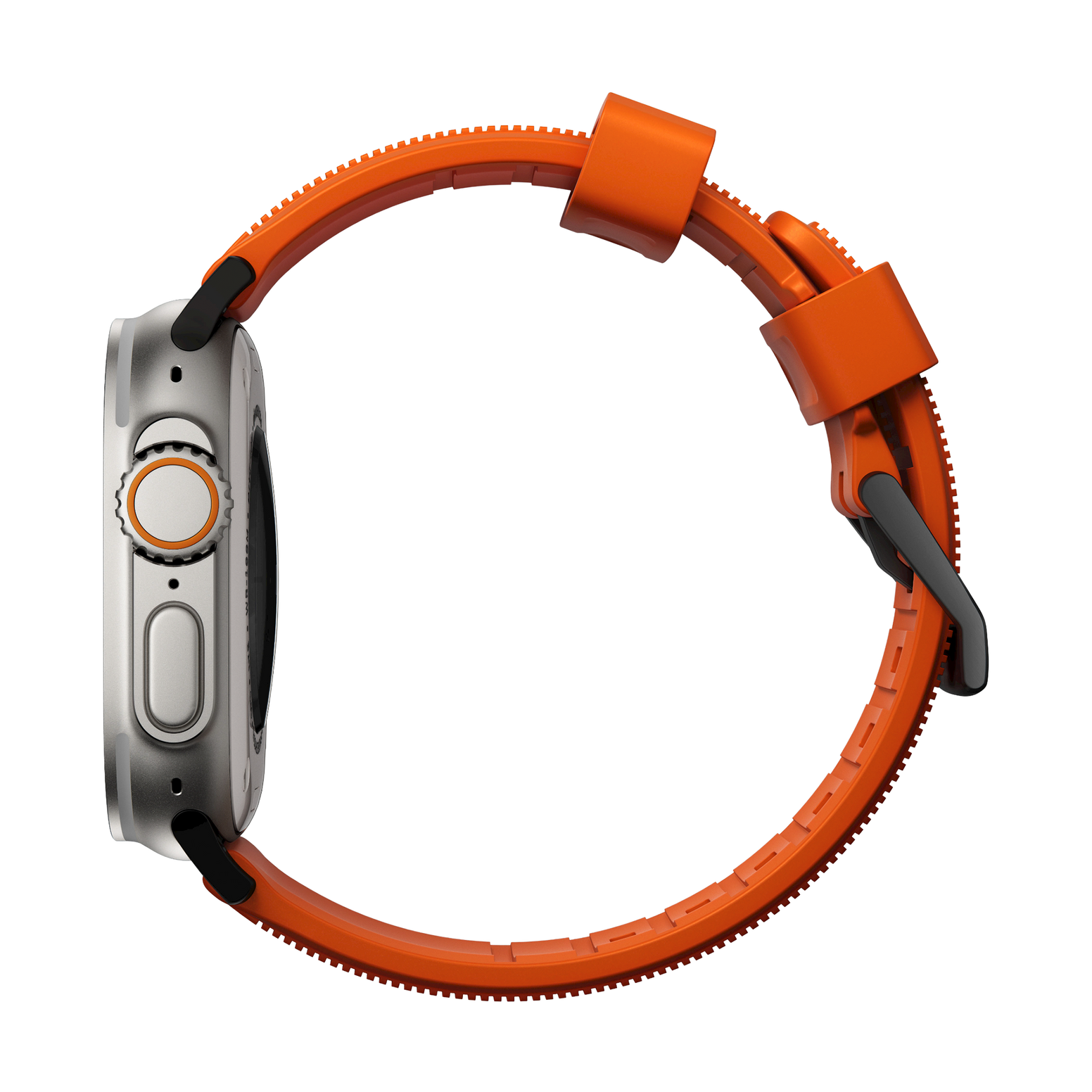 Nomad Rugged Band - 45/49mm - Ultra Orange - Black Hardware