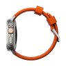 Nomad Rugged Band - 45/49mm - Ultra Orange - Silver Hardware