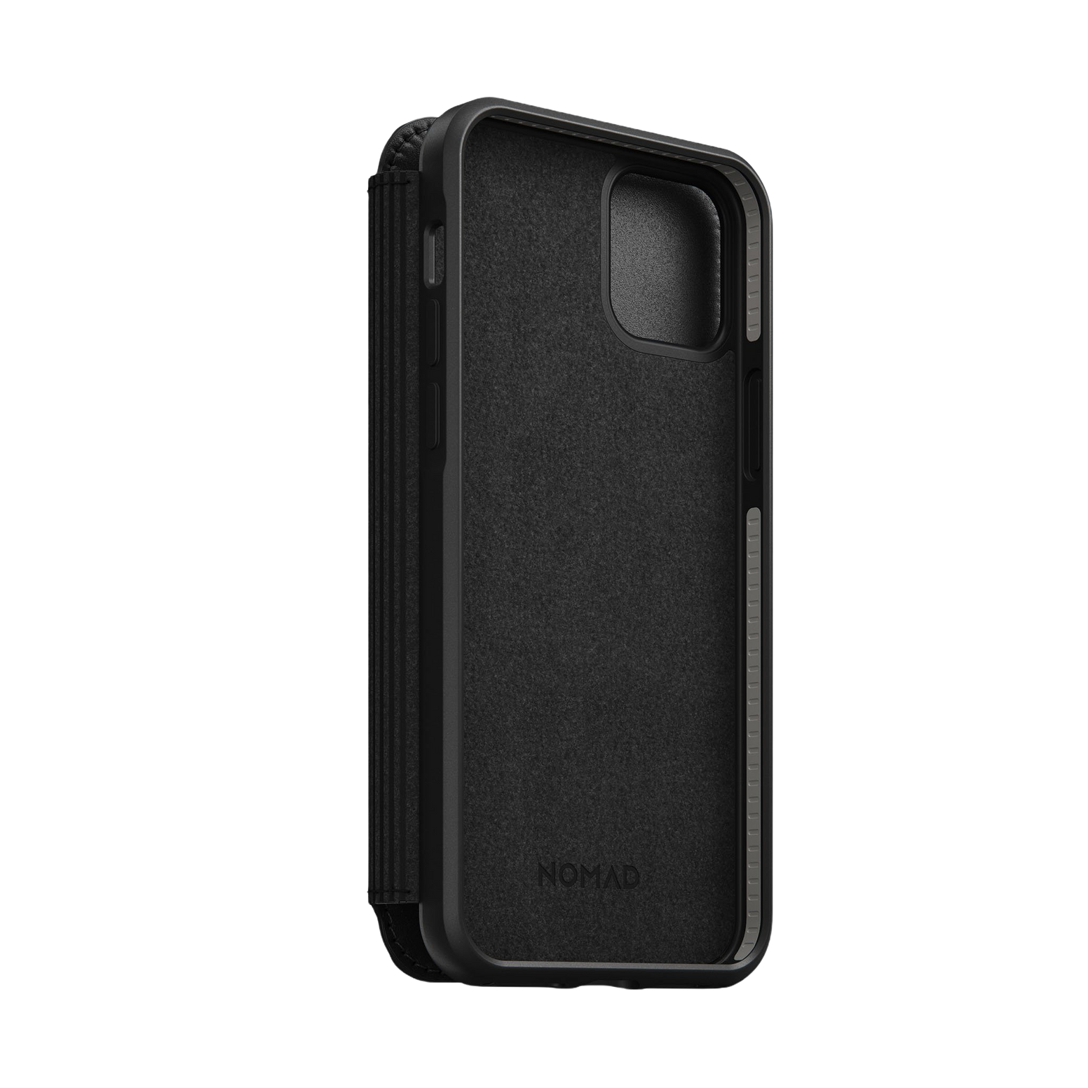 Nomad Rugged Folio with Horween Leather for iPhone 12 (6.1") - Black - Discontinued