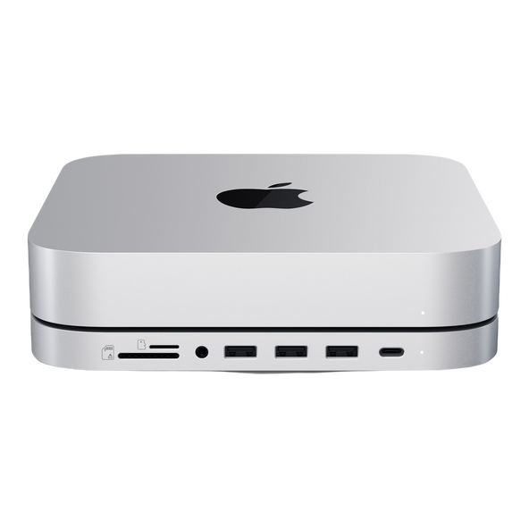 Satechi USB-C Aluminium Stand & Hub With SSD Enclosure for Mac Mini - Silver