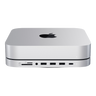 Satechi USB-C Aluminium Stand & Hub With SSD Enclosure for Mac Mini - Silver