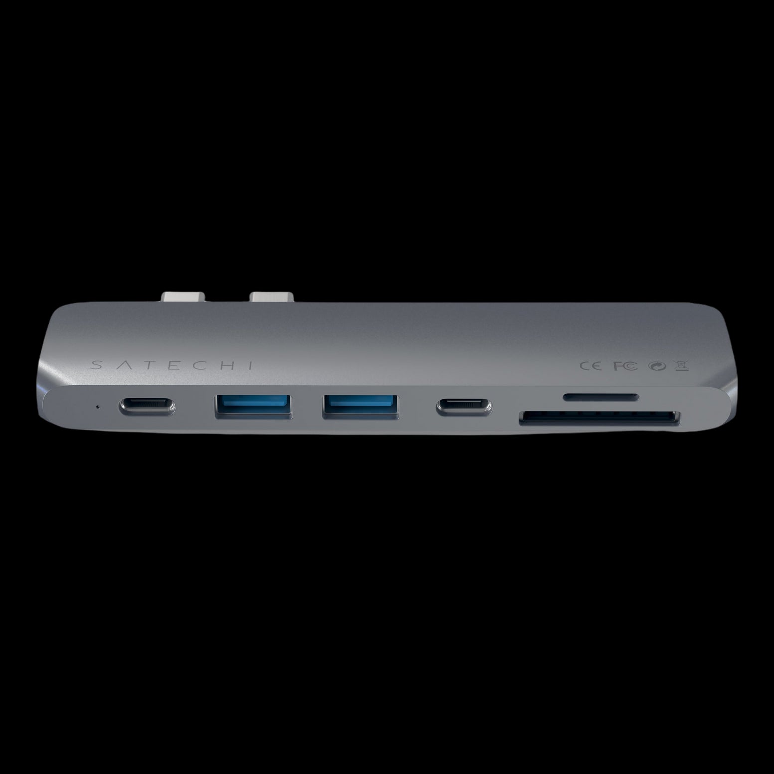 Satechi Aluminium Pro Hub Multi-Port USB-C Dock Adapter - Space Grey