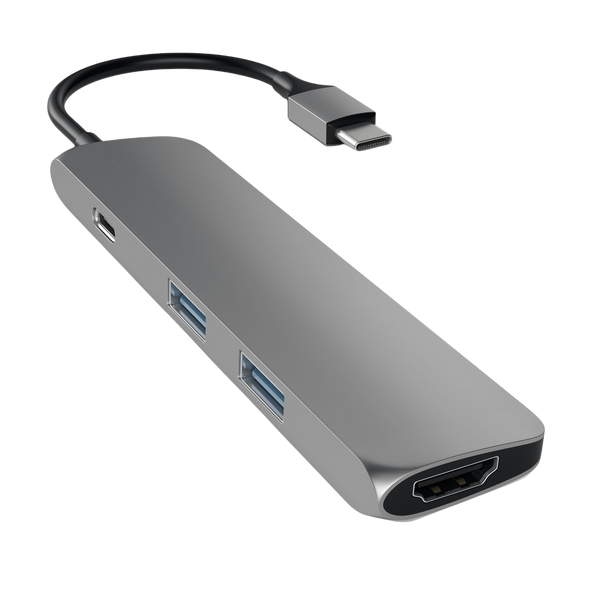 Satechi Aluminium Type-C Slim Multi-Port Adapter 4K - Space Grey