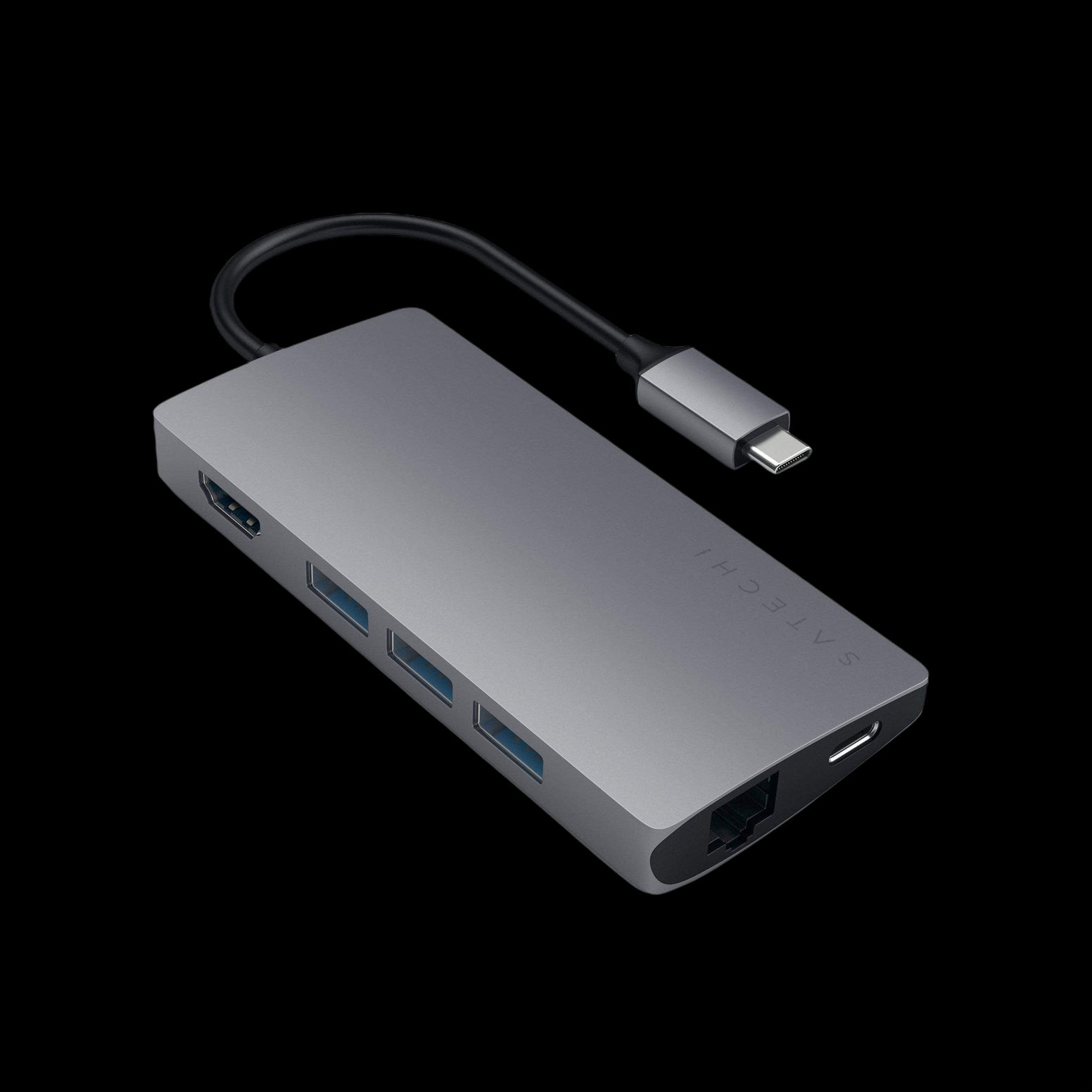 SATECHI HUB USB-C, HDMI 4K, Ethernet, USB 3.0, USB-C Power, MicroSD