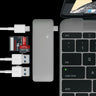 Satechi Aluminium Type-C Pass-Through Hub Dock Adapter with USB-C Charging Port - Space Grey