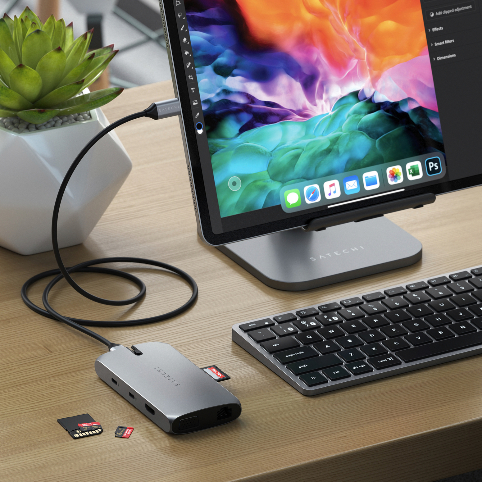 Satechi USB-C On-the-Go Multiport Adapter - Space Grey