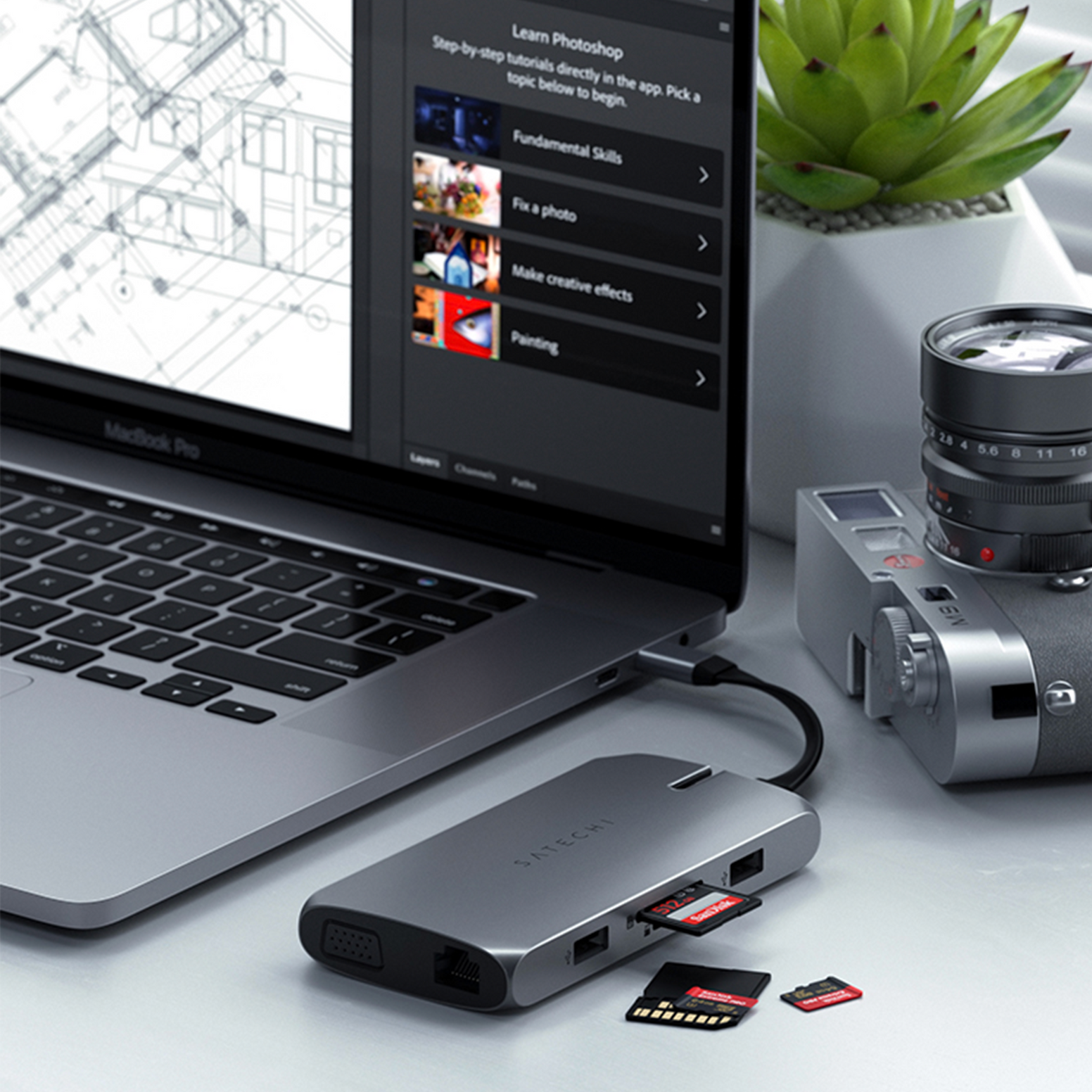 Satechi USB-C On-the-Go Multiport Adapter - Space Grey