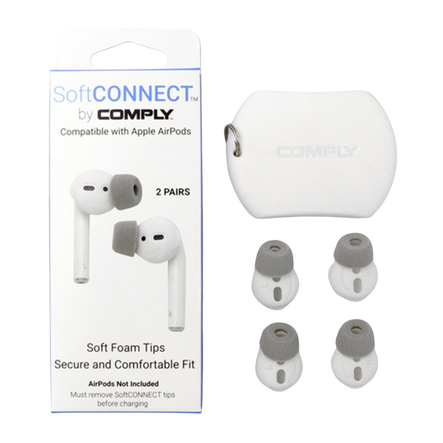 Comply SoftCONNECT Foam Tips for Airpods - Large (2 Pairs)