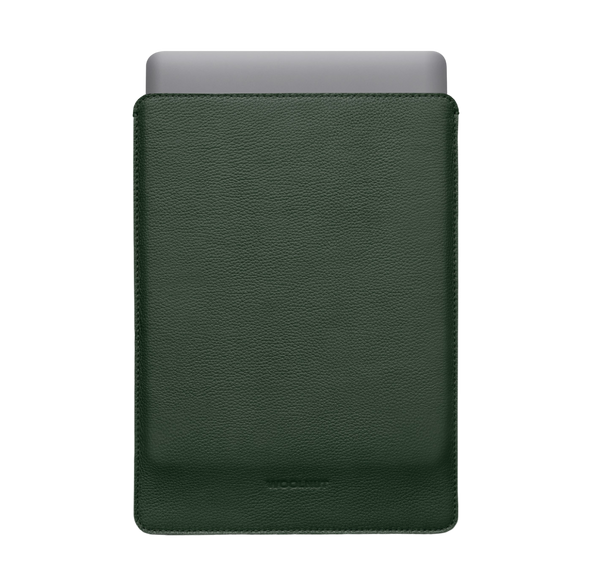 WOOLNUT Leather Sleeve for 13-inch MacBook Pro & Air - Green