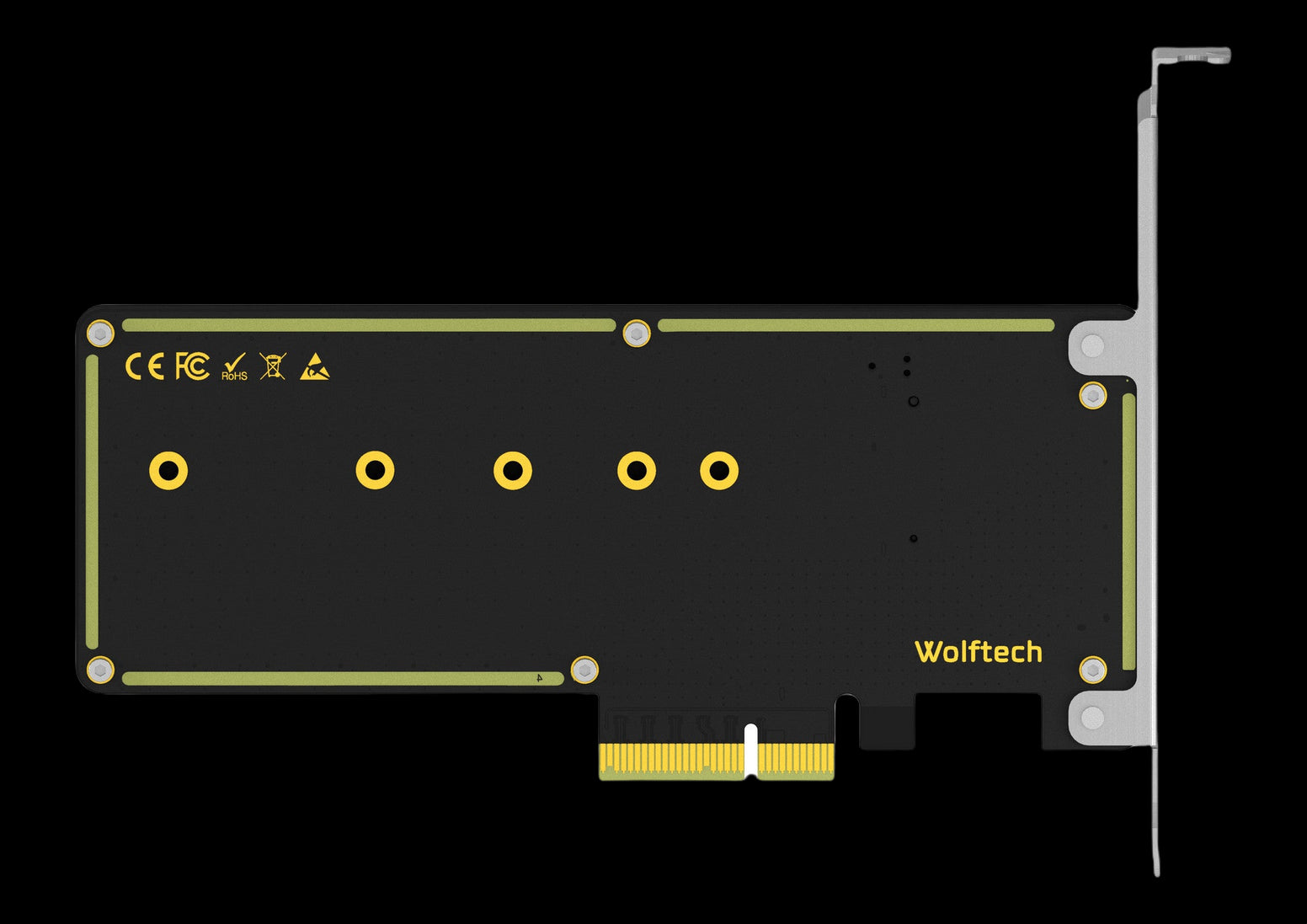 Wolftech pulsecard - PCIe 3.0 x4 Adapter for PCIe M.2 SSDs - Same as Angelbird PX1 but without LEDs.  Produced by Angelbird for Wolftech