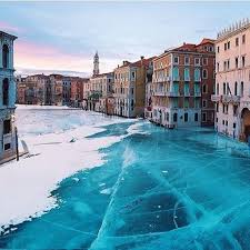 frozen Venice canal