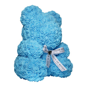 blue flower bear