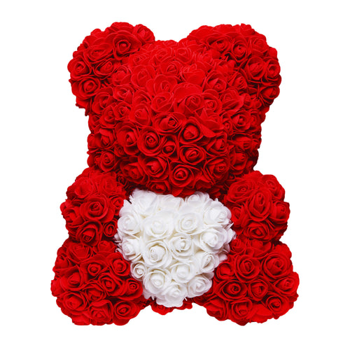 rose bear white