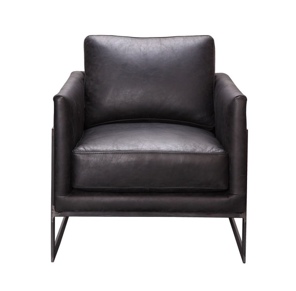 Best Price On Moe S Home Collection Pk 1082 02 Luxe Club Chair Black Top Grain Leather Only 1 574 00 At Contemporary Furniture Warehouse