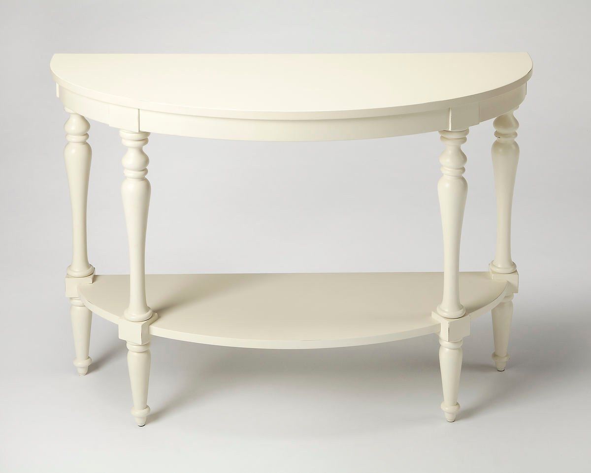 Buy Butler Furniture But 9345288 Amherst Traditional Demilune Demilune Console Table White At Contemporary Furniture Warehouse