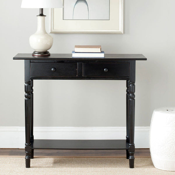 Buy Safavieh Amh5705b Rosemary 2 Drawer Console Distressed Black