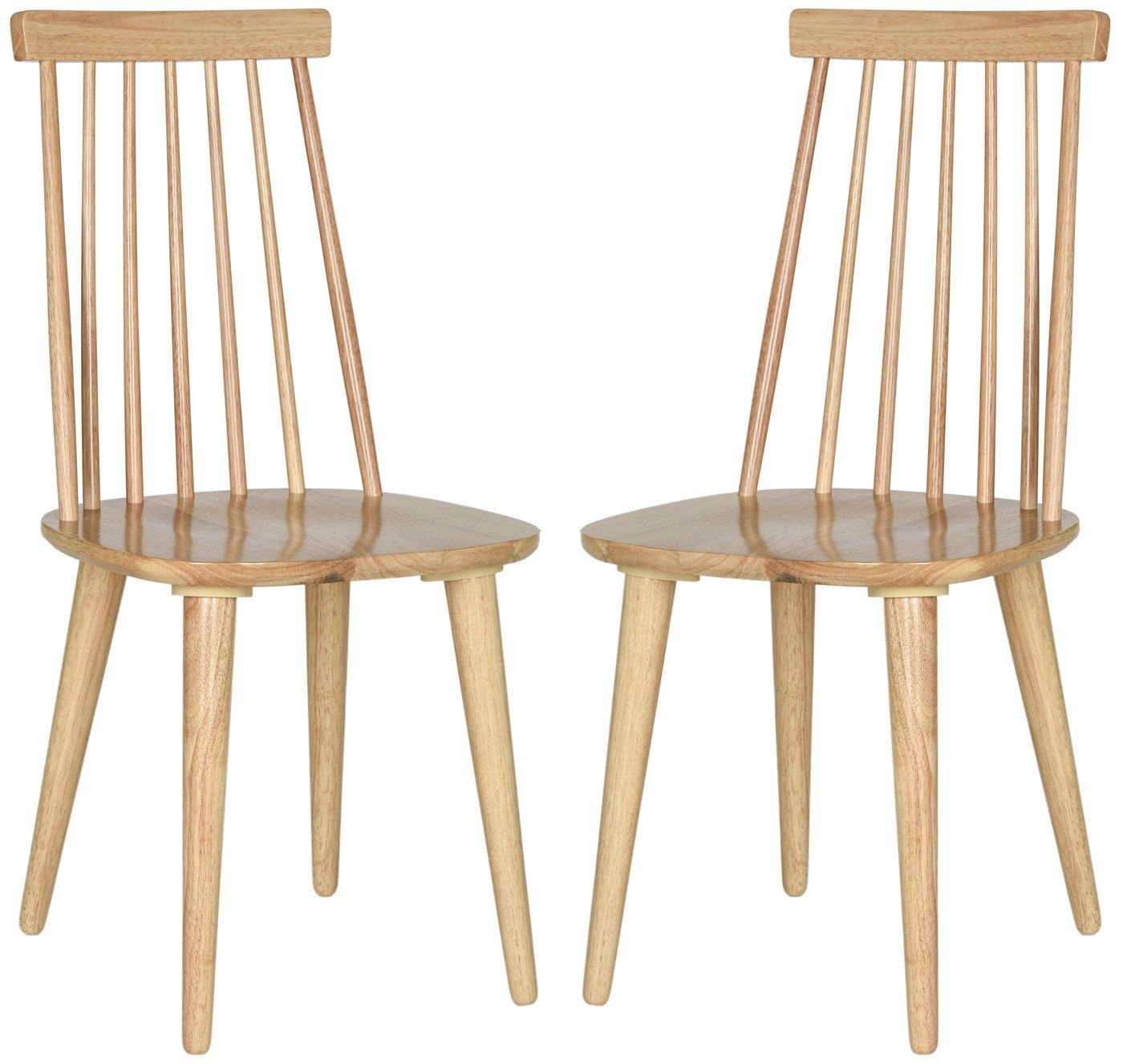 Buy Safavieh Amh8511d Set2 Burris Spindle Side Chair Natural Set Of 2 At Contemporary Furniture Warehouse