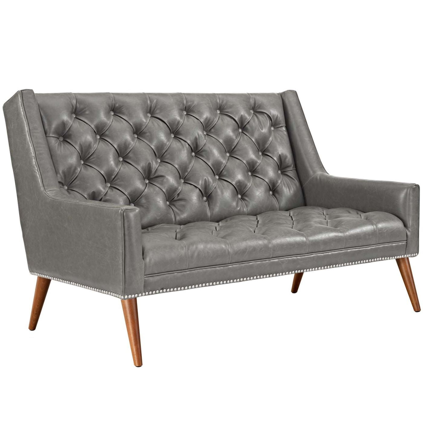 Modway Loveseats On Sale Eei 2463 Gry Peruse Upholstered Faux Leather Loveseat Only Only 741 80 At Contemporary Furniture Warehouse