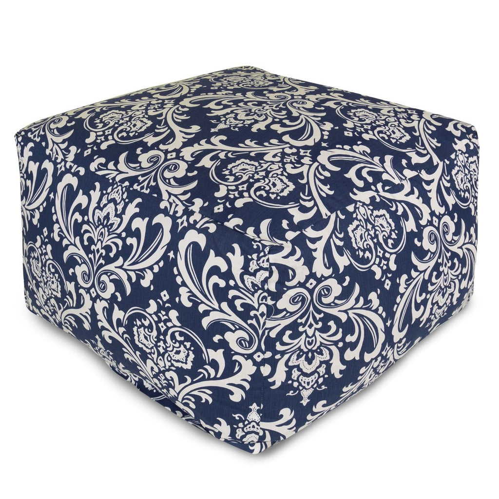 Buy Majestic Home 85907220212 Navy Blue French Quarter Large Ottoman at Contemporary Furniture ...