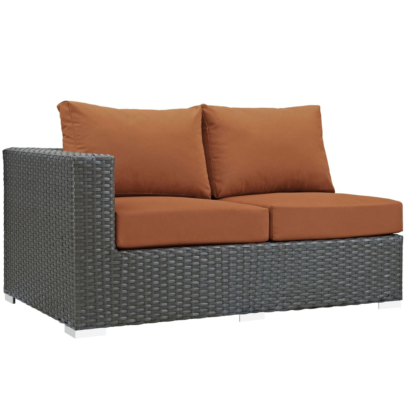 Modway Outdoor Loveseats On Sale Eei 1858 Chc Tus Sojourn Outdoor Patio Rattan Sunbrella Left Arm Loveseat Only Only 722 30 At Contemporary