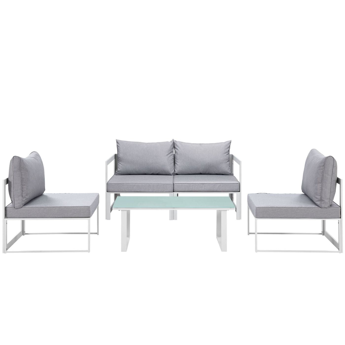 Modway Outdoor Patio Sets On Sale Eei 1724 Whi Gry Set Fortuna 5 Piece Outdoor Patio Sectional Sofa Set Only Only 1 131 05 At Contemporary Furniture