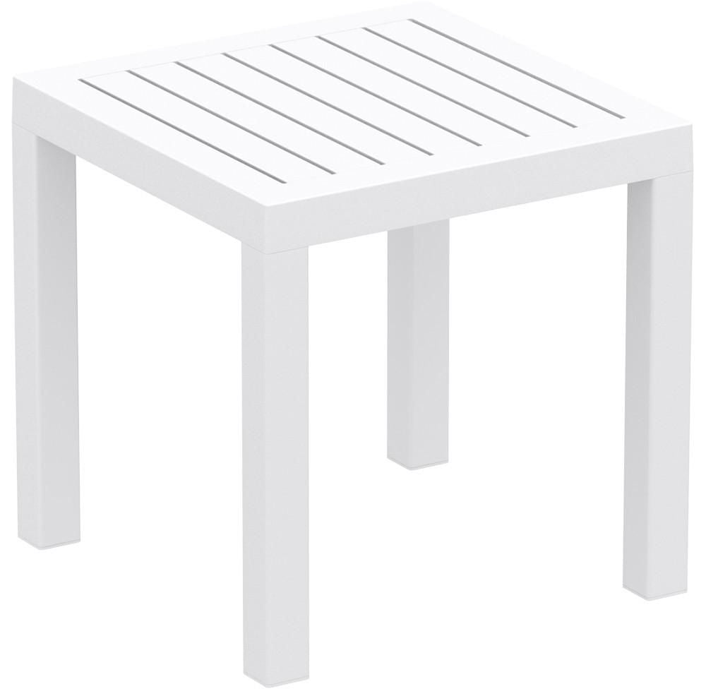 Buy Compamia Isp066 Whi Ocean Square Resin Side Table White At Contemporary Furniture Warehouse