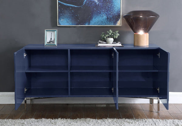 Buy Meridian 309 Collette Buffet Chrome Navy Blue Lacquer At