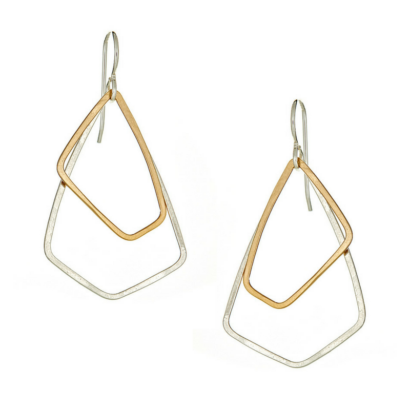 AKARA Earrings Petite in Silver and Gold