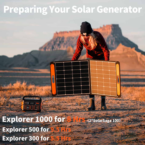 Jackery Solar Saga 100W Portable Solar Panel Preparing Your Solar Generator