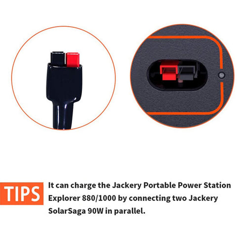 Jackery Solar Power Cable for E880/1000 Tips