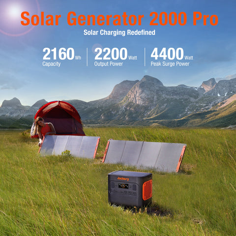 Jackery Solar Generator 2000 Pro Campsite View
