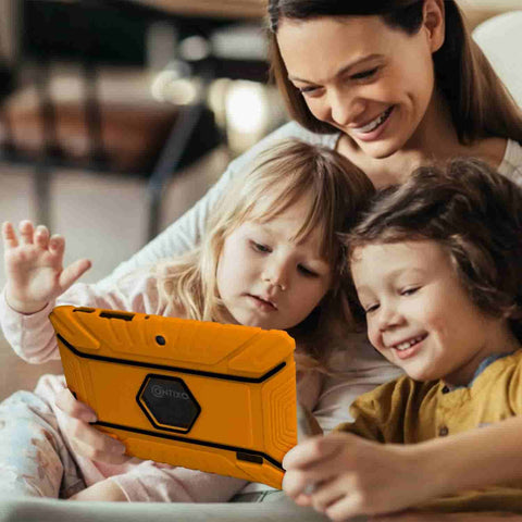 Contixo V8-2 Kids Tablet is a tablet for kids. It's a tablet that teaches kids the basics of math, reading, writing, coding and more. Contixo V8-2 is a durable tablet that withstands shocks.
