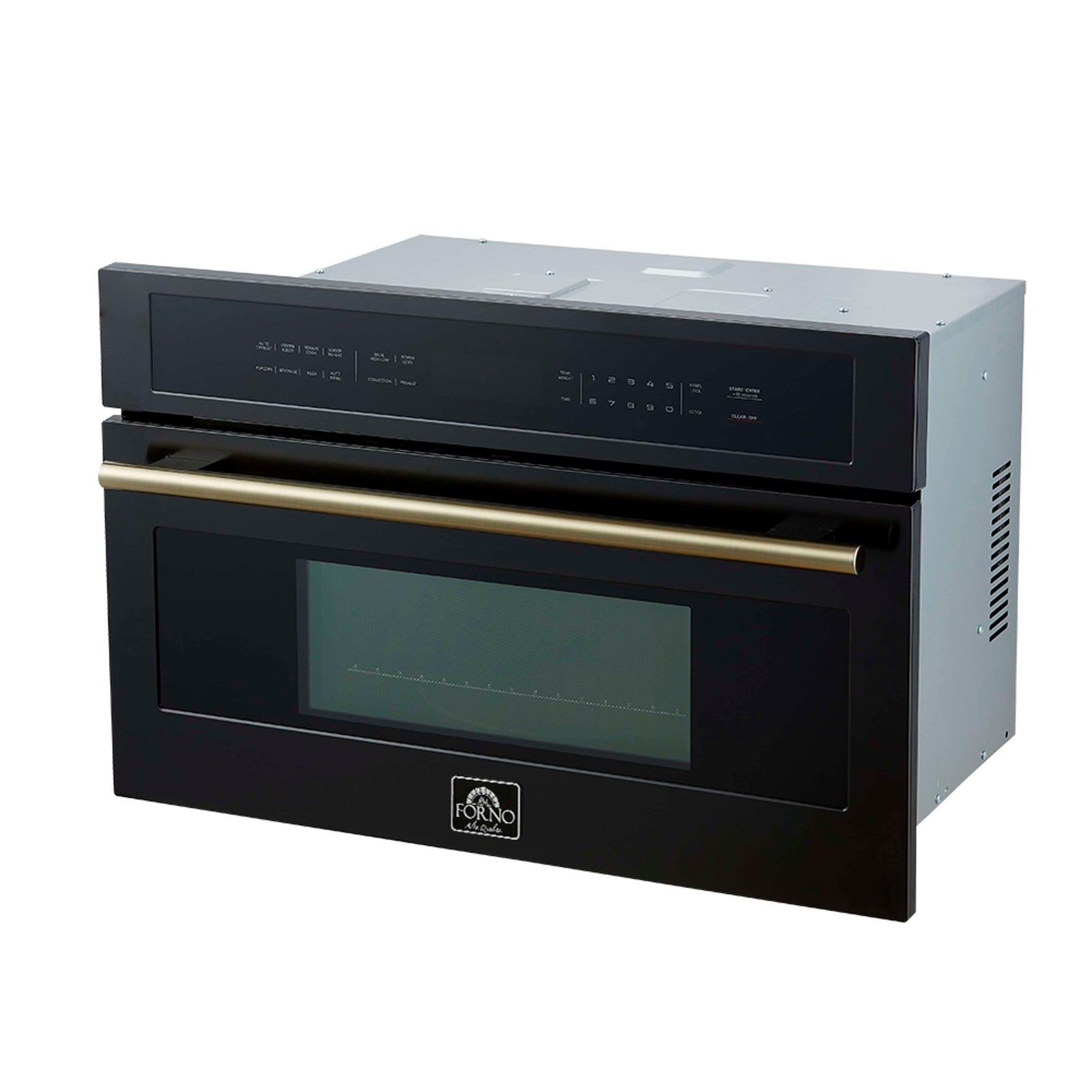 FORNO Oliena Espresso Black 30 Inch 1750 Watt Compact Oven & 1000 Watt Microwave, 1.6 cu. ft. - Wellbots product image